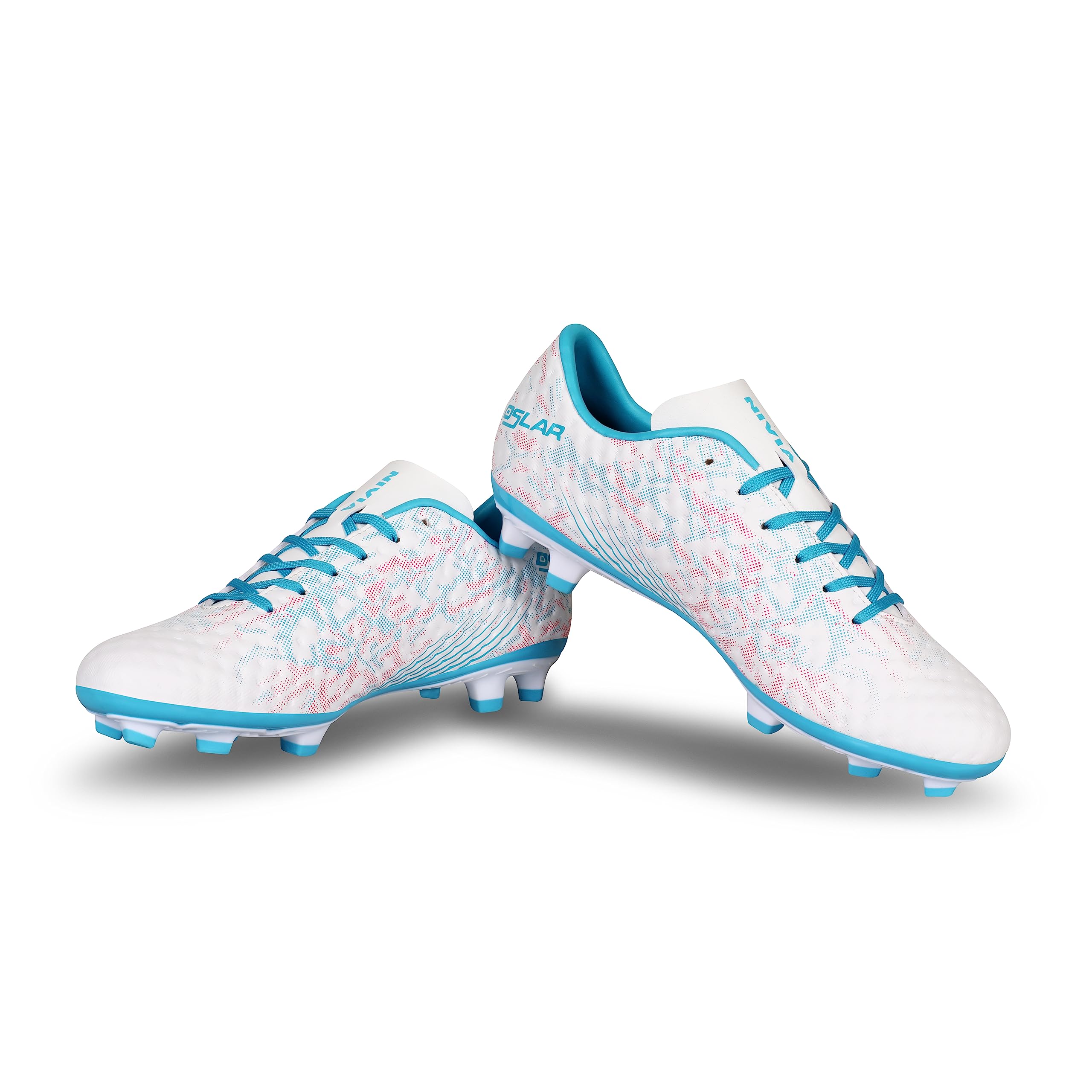 Oslar 3.0 Football Stud Shoes for Mens| Rubber Studs with Spacer Mesh with Film Upper | Die Cut Lightweight Insole |Ideal for Hard Surfaces Artificial Turf Surfaces