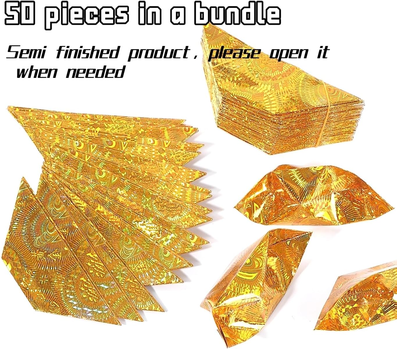 800pcs DIY Laser Ingot Sacrificial Supplies China Qingming High grade Paper Ingot DIY Sacrificial Paper Ingot Ancestor Blessing Supplies Sacrificial Semifinished Products (Laser Gold Ingot)