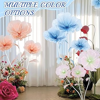Amazon.com: LJIE-House Giant Flowers for Decoration with Stand