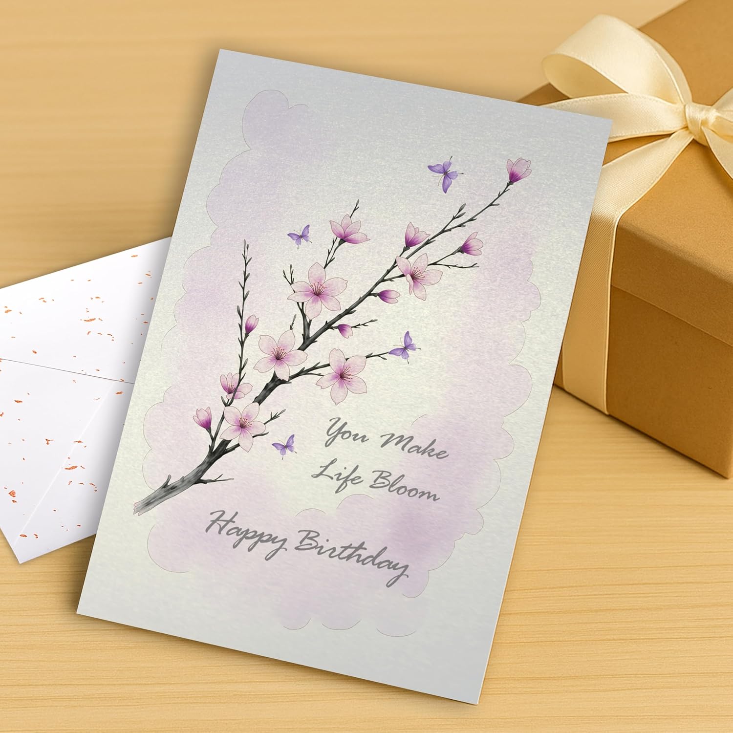 Romantic Birthday Card for Her (You Make Life Bloom)