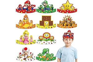 Super Bros Birthday Party Supplies - Gorra de Mario Bros para Niños