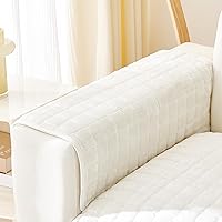 Vista 15 de Fundas para Reposabrazos de Sofá, Fundas de Terciopelo Suaves para Sofá, Fundas Antideslizantes para Sillón y Sofá, Fundas para Reposabrazos, Caqui