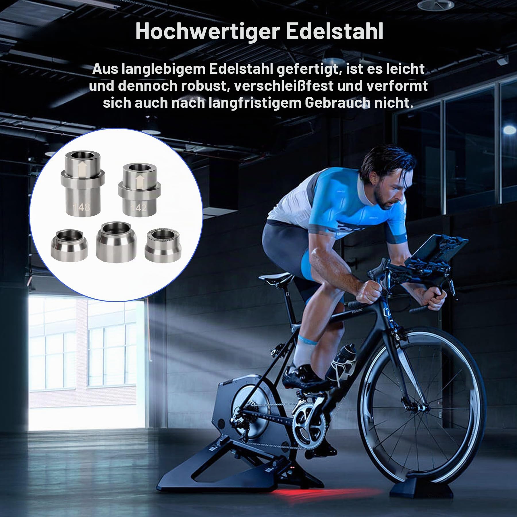 showingo KICKR Steckachsen-Adapter-Set, kompatibel mit Wahoo KICKR CORE und KICKR V4 und neueren Modellen