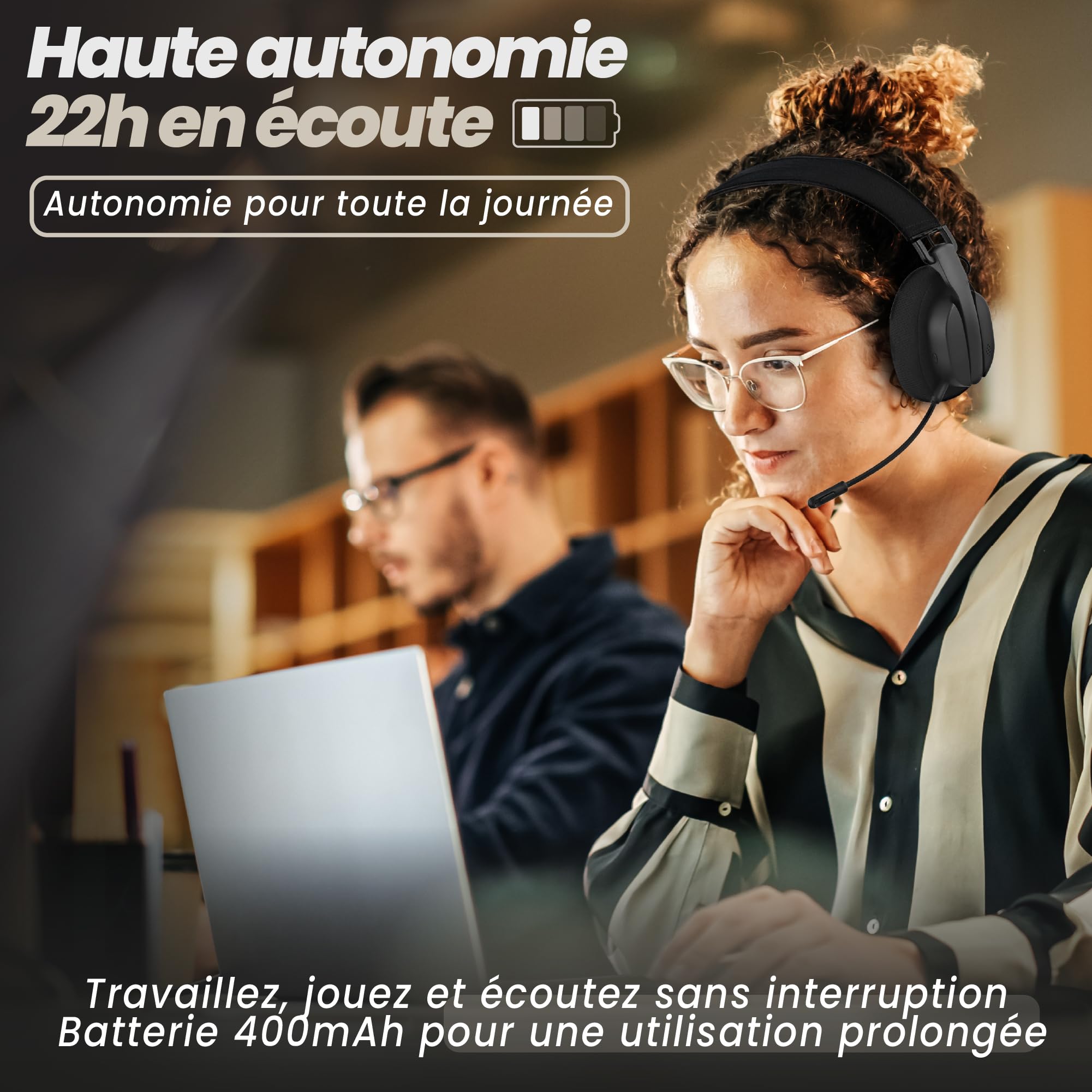 T'nB ACTIV Light - Casque Gaming Bluetooth, sans Fil et Ultra léger