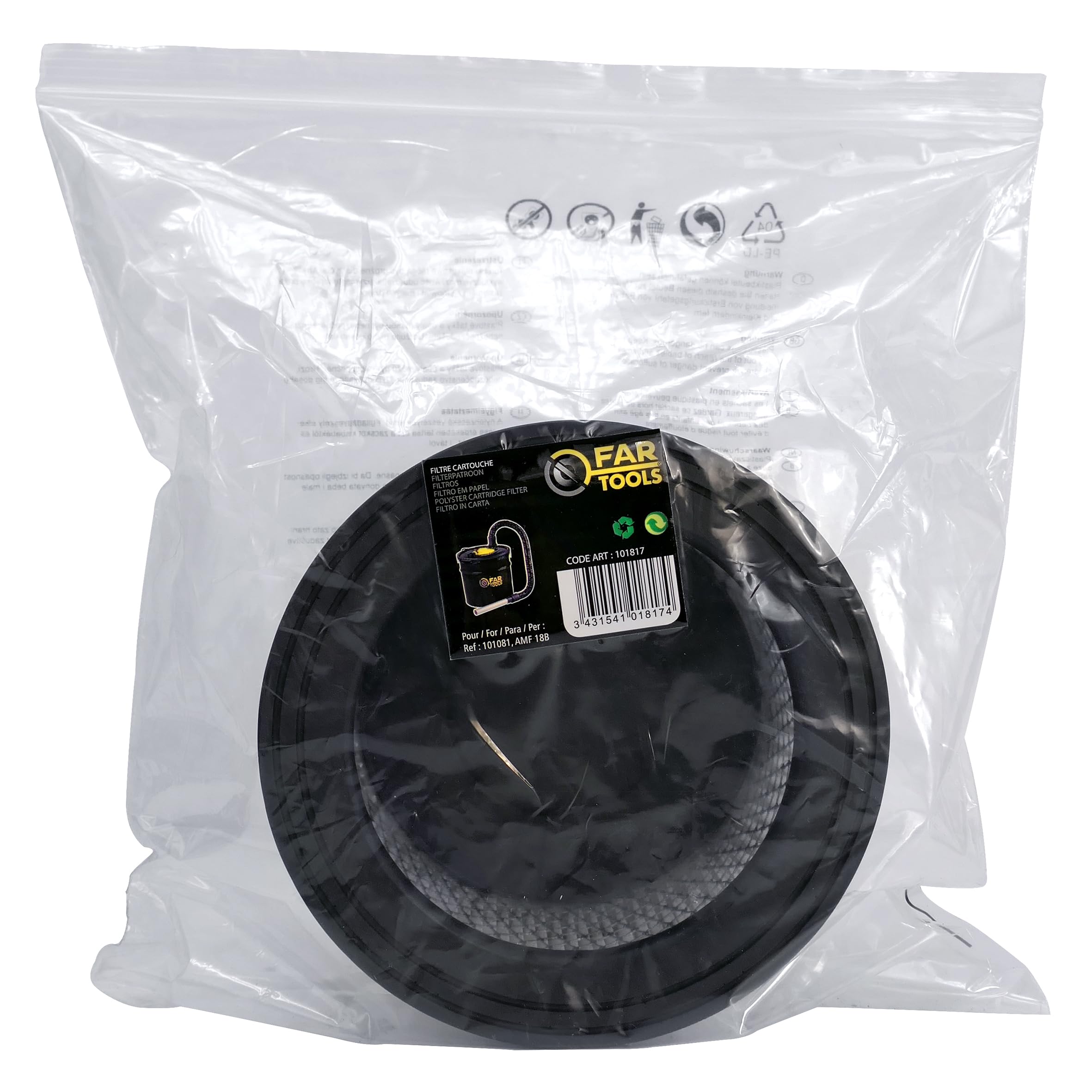 Fartools 101817 Filtre pour vide cendre 101081