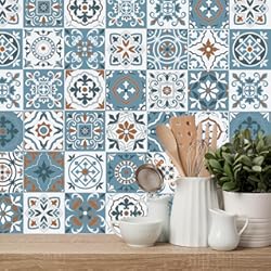 Ceramica Autoadhesiva Para Cocina ANHUIB 30 Piezas Calcomanías de Azulejos,Azulejos Adhesivos Baño,Vinilo para Cocina,Azulejos Autoadhesivos Cocina,Vinilos Baño Azulejos Decoración,Pegatinas Decorativas para Azulejos de Baño 15x15 cm