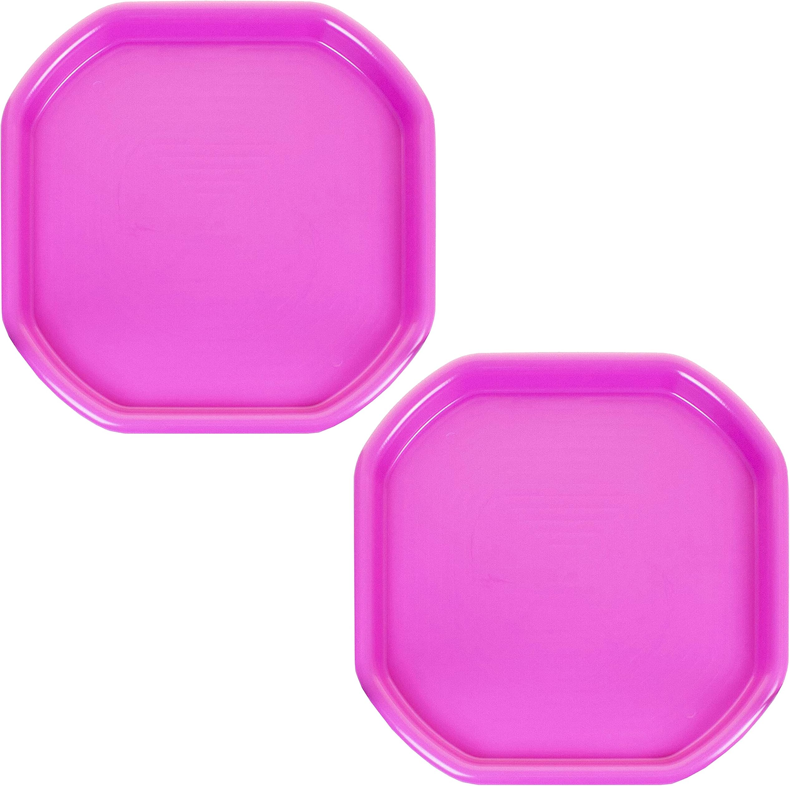 𝐂𝐇𝐏𝐋 2 Pcs - Heavy Duty Octagonal Plastic Mixing Tray 70 x 70 cm – Utility Tray For Paint Colour Mixing, Cement, Mortar, Sand, Plaster, Crafts, Gardening, Indoor & Outdoor Tasks - Pink