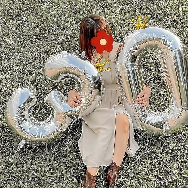 100CM バルーンアルミ1 ヘリウムクラウン風船数字バルーン1ピンク 0123456789 誕生日 カーニバル 飾り付け記念日パーティー装飾ピンク1 男女兼用 大きい しじヘリウム - 5