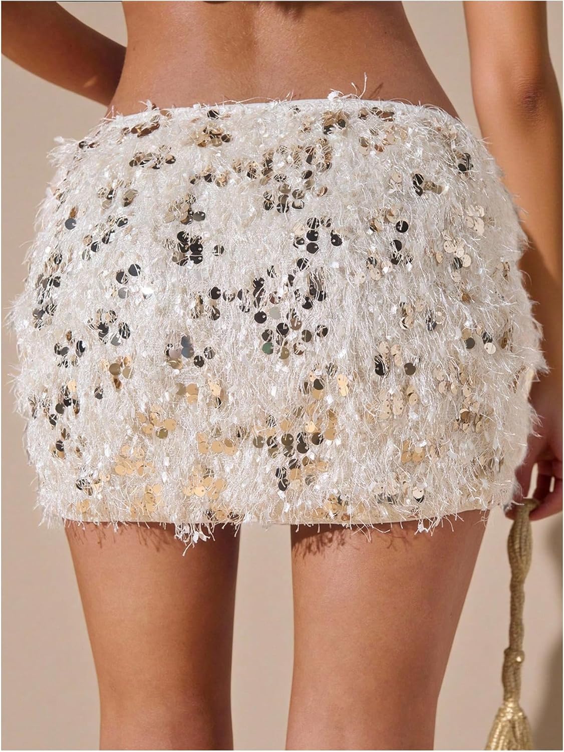 Women's Sequin Mini Skirt Y2k Glitter Low Rise Bodycon Party Club Short Skirts - Image 2