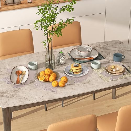 Miniatura 6 de Juego de 8 manteles individuales de hojas de otoño, manteles individuales de arce de cosecha de 16 x 17 pulgadas para fiestas, vacaciones y