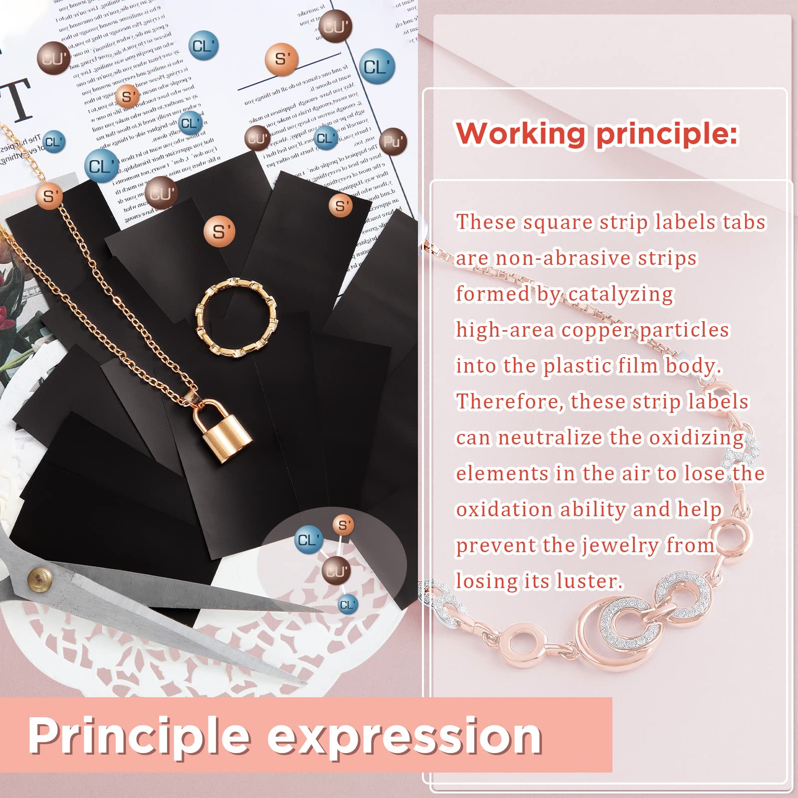 Anti Tarnish Strips for Jewelry Silver Tarnish Prevention Strips Anti Tarnish Paper Tabs for Jewelry Storage 7 x 2 Inch, 1 x 2 Inch, 1 x 1 Inch (75 Pieces) - Image 7