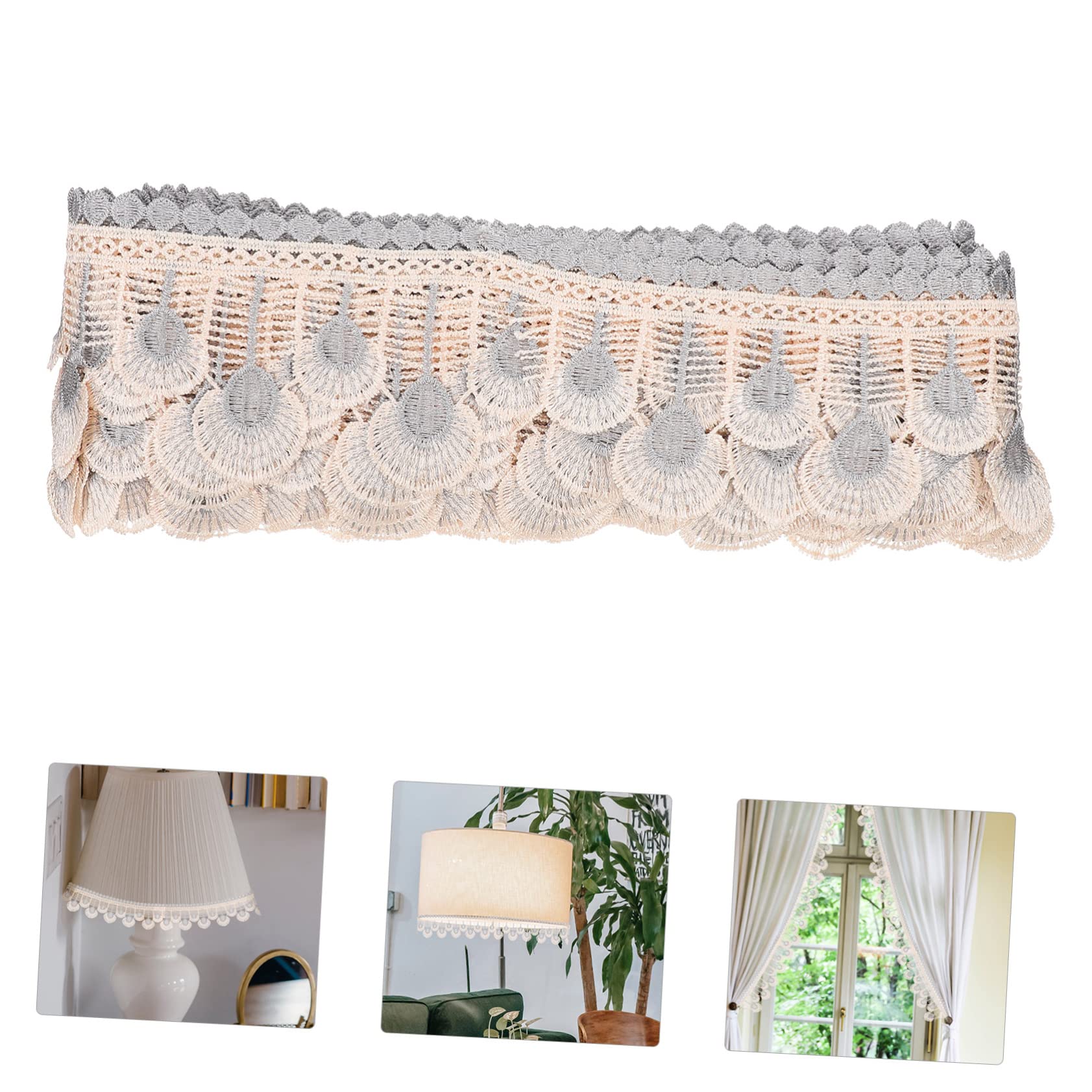 HOMSFOU Nastro Decorativo per Tende in Tulle Bordi Mantovana Materiale per Tende Fai da Te Passamaneria per Cucire