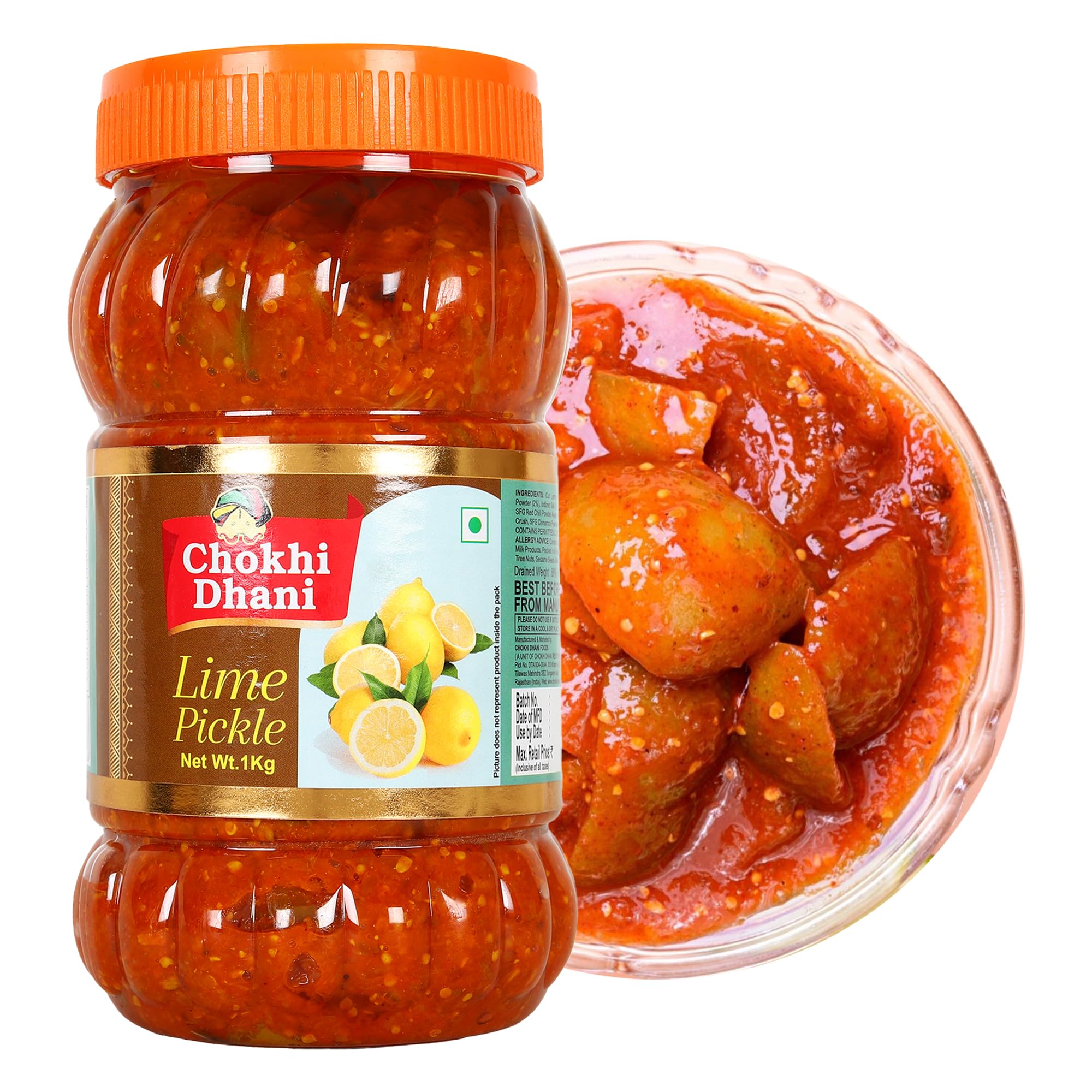 Chokhi Dhani Lime Pickle 1kg | Homemade Khatta Chatpata Nimbu Achar | Authentic Spicy Tangy Lemon Pickle | Traditional Indian Pickle | Oil-Free | No Onion No Garlic-image-32
