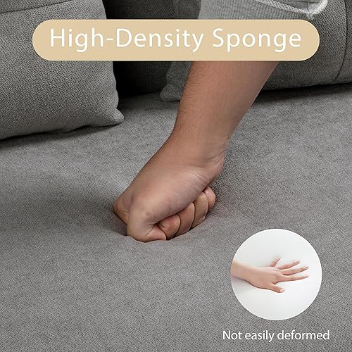 Miniatura 7 de JAMFLY Juego de sofá para sala de estar, sofá biplaza pequeño de 47 pulgadas, sofá biplaza para espacios pequeños, dormitorio, oficina, apartamento