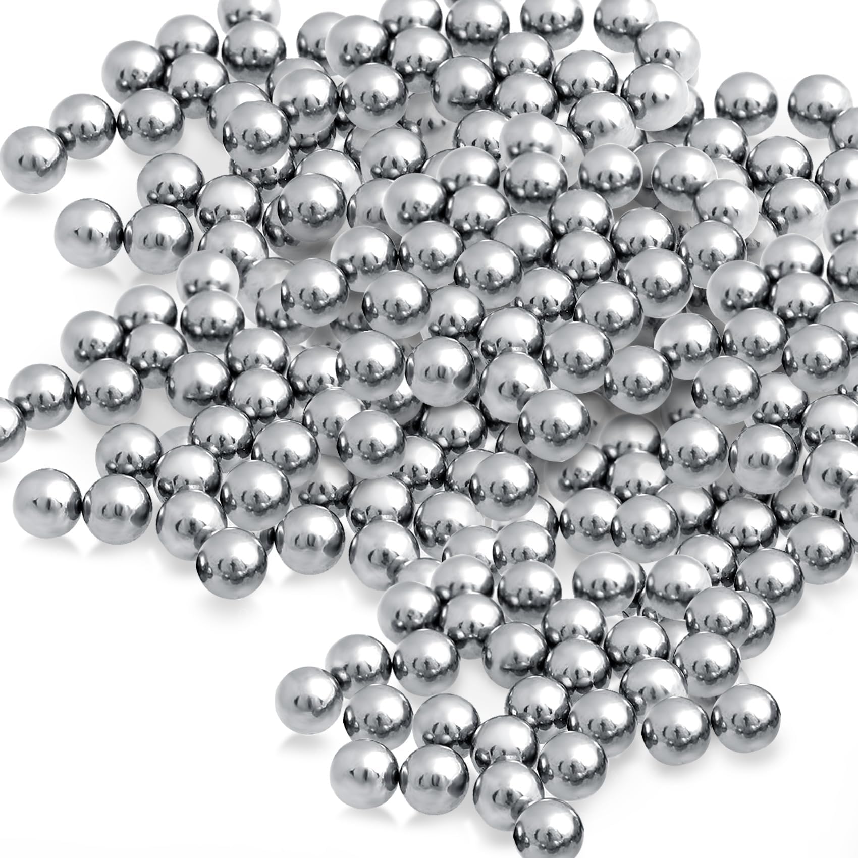 OIIKI 125 PCS Paint Mixing Balls, 316 Stainless Steel Ball for Mixing Paint, 0.16 Inch / 4 mm Nail Polish Bearing Balls, Replacement Balls for Mixing Model Paints