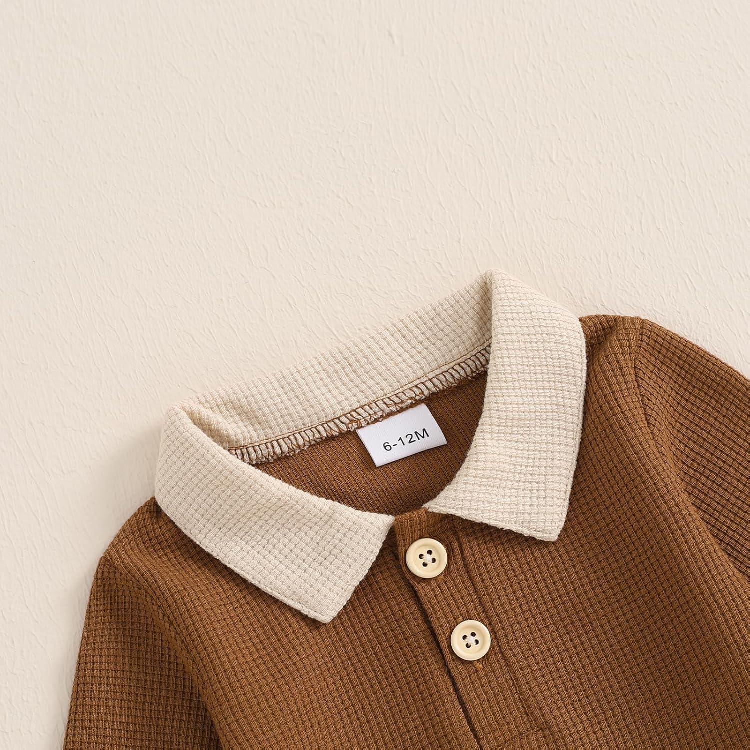 Kuriozud Toddler Boy Fall Clothes Baby Long Sleeve Lapel Button Shirt Color Block Pants Set Baby Boy Winter Outfit - Image 4