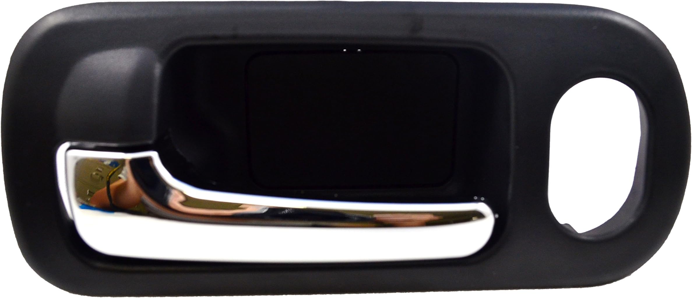 PT Auto Warehouse HO-2572MA-FL - Inside Interior Inner Door Handle, Black Housing with Chrome Lever - with Power Lock Hole, 4-Door Sedan, Driver Side Front