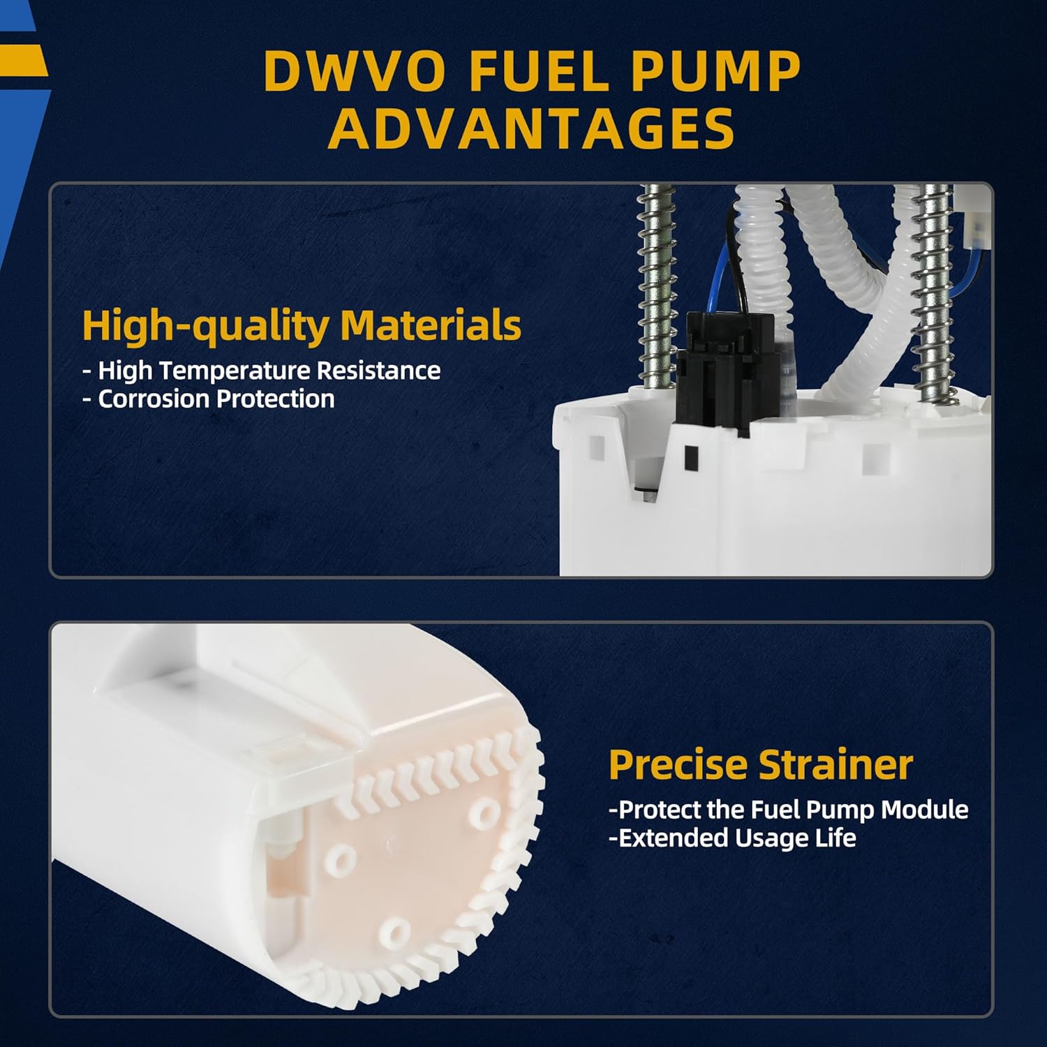 DWVO Fuel Pump Compatible with Kia Spectra 2000-2004, Sephia 2001, I4 1.8L, Gas