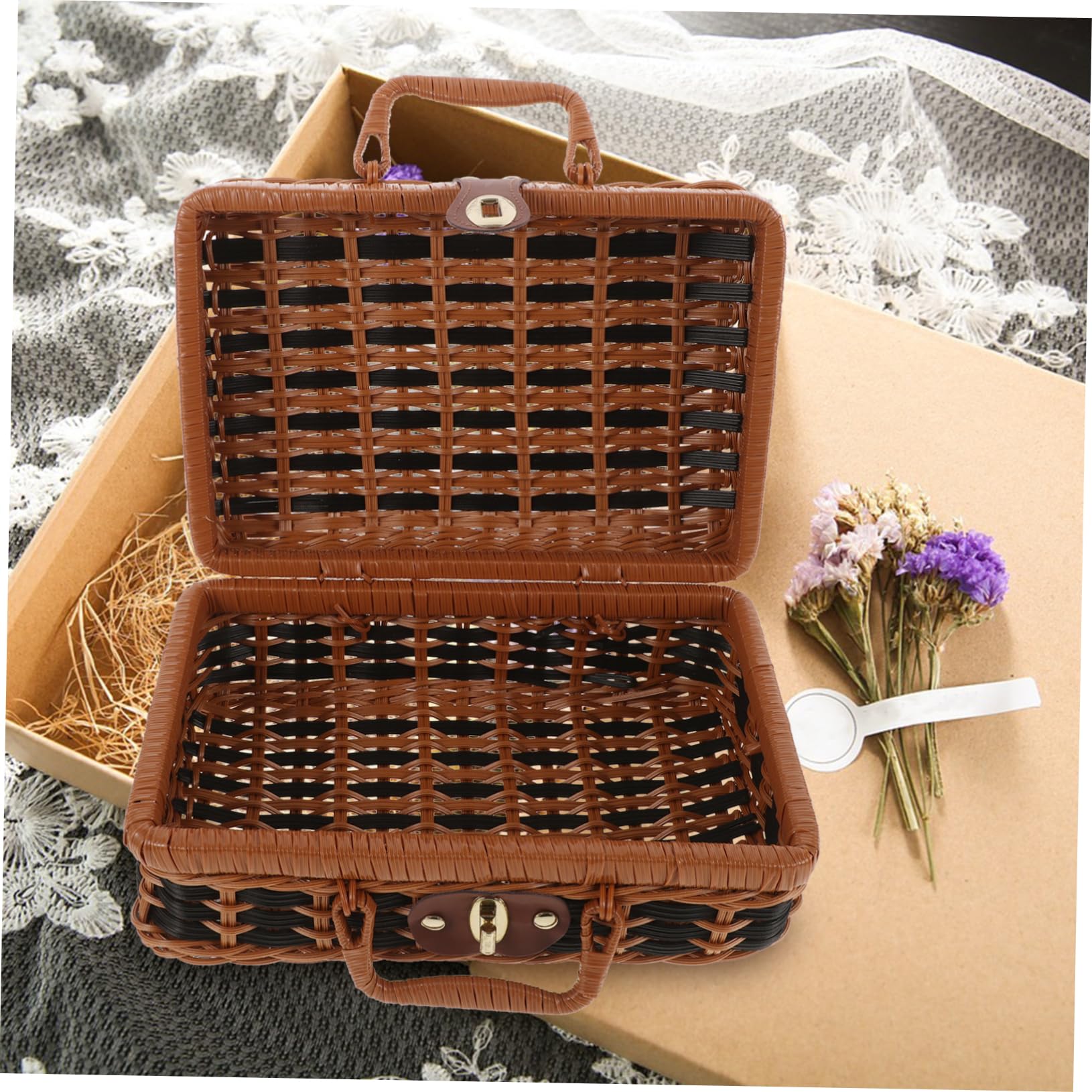 NY/アンティーク籐編・大型衣裳ケース NY/アンティーク籐編・大型衣裳ケース