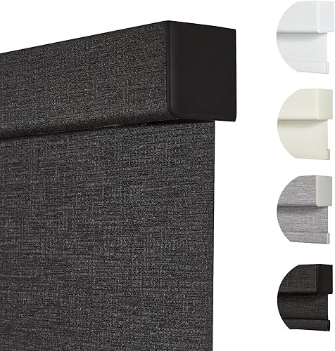 Persilux Persianas enrollables opacas sin cordones para ventanas con pieza de cubierta, pista a juego de colores, material de poliéster para Persilux Persianas enrollables opacas sin cordones para ventanas con pieza de cubierta, pista a juego de colores, material de poliéster para