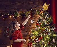 Vista 4 de Adornos de Navidad marrones de 1.57 pulgadas para árbol de Navidad, 36 piezas de mini esferas inastillables, decoración de árbol de Navidad, bolas