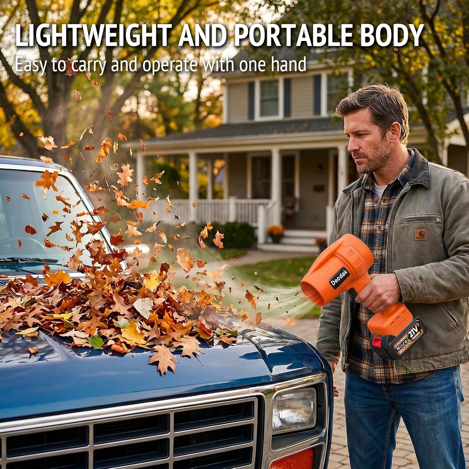Handheld Cordless Leaf Blower: 880,000 RPM Lightweight Electric Blowers with Battery and Charger for Car Drying/Patio Cleaning/Lawn Care/Yard Leaves Portable Dust Cleaner for Dads Husbands