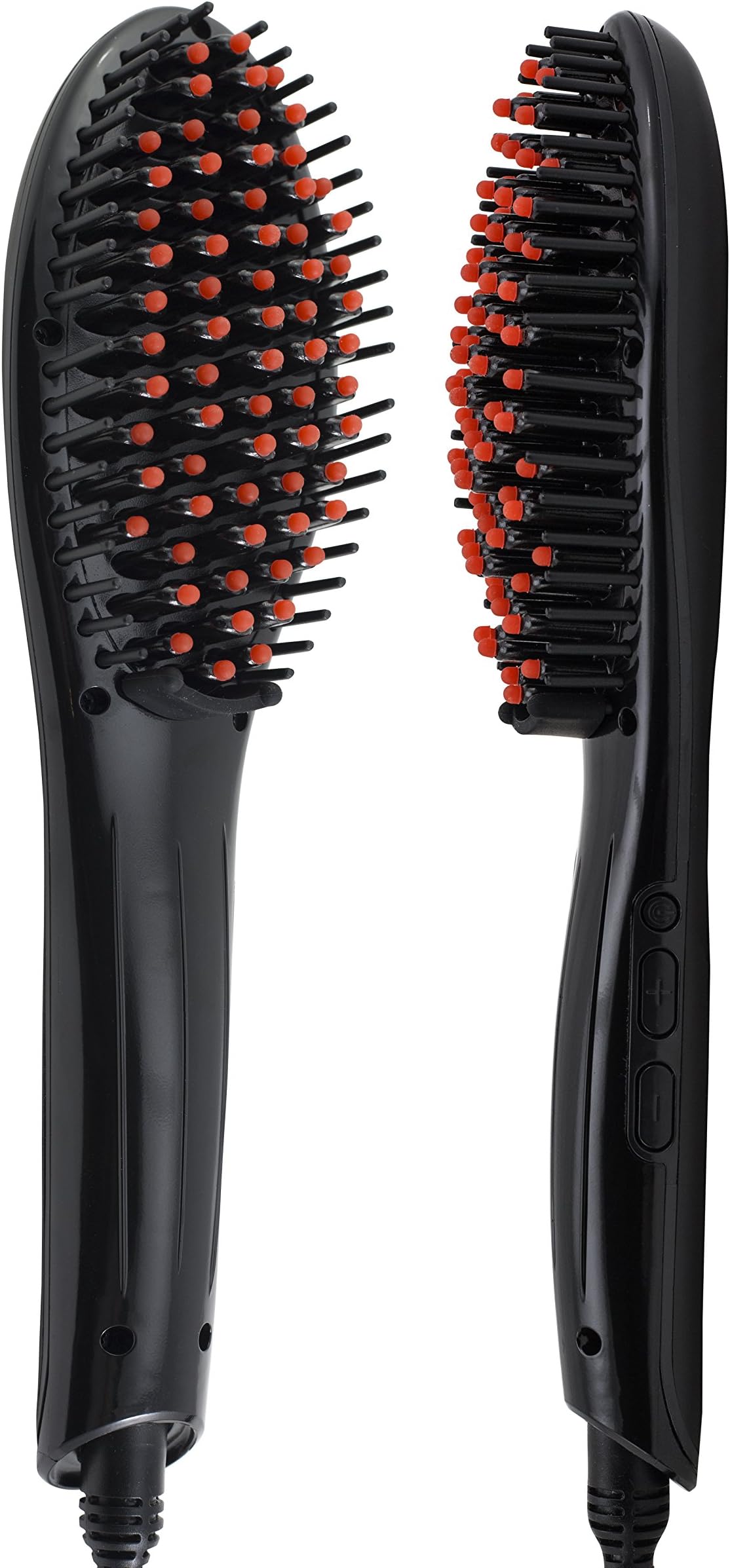Hair Straightening Brush New Generation Faster Heating - Best for Hair styling- 3 in 1 Professional Hair Straightener Brush - Ceramic Electric LCD Digital LED Display - Anti-Static, Anti-Scald -Black