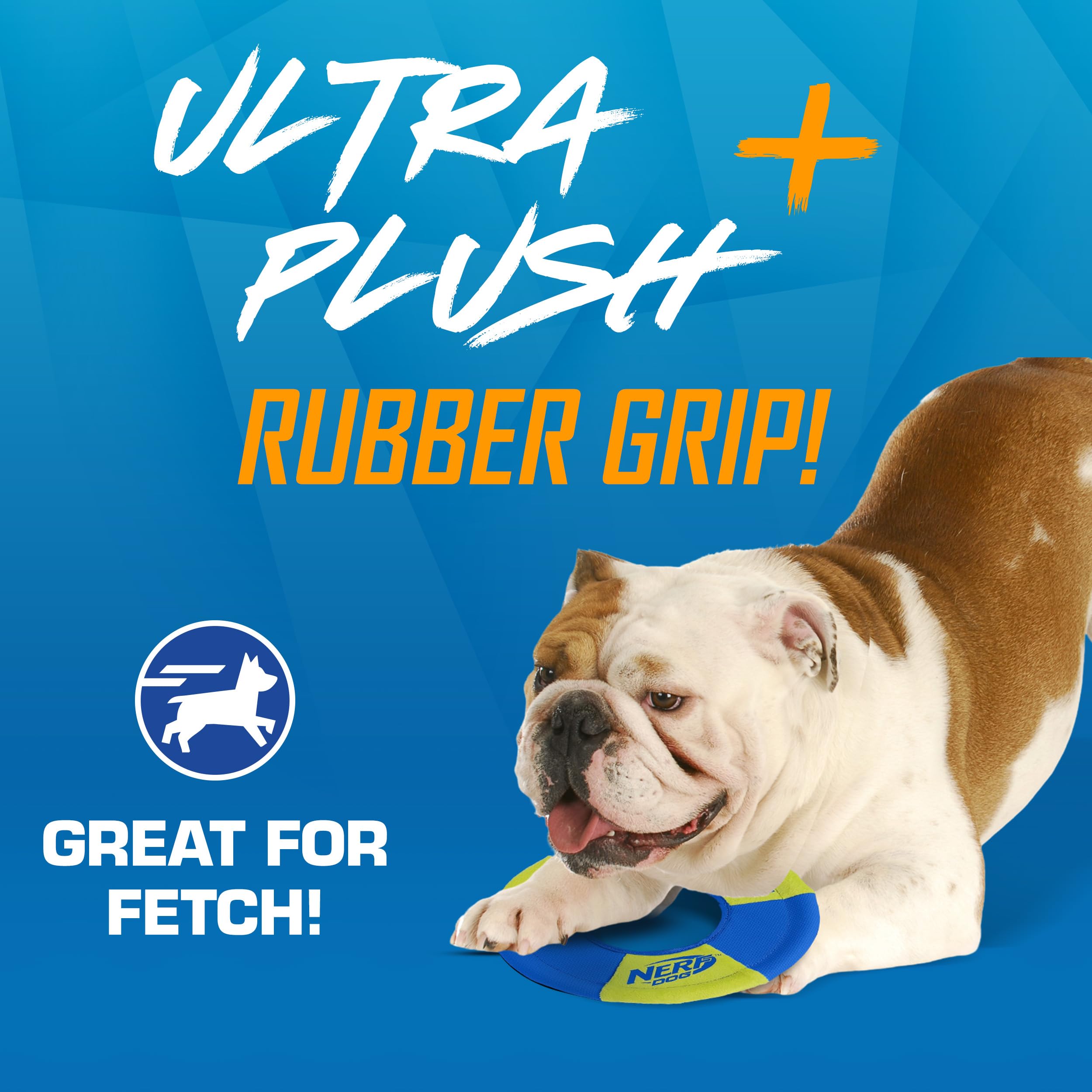 Nerf Dog Lot de 2 Jouets pour Chien avec Anneau à Lancer et à Tirer - Disque Volant, léger, Durable et résistant à l'eau - 22,9 cm de diamètre - pour Les Races de Taille Moyenne - Vert et Orange