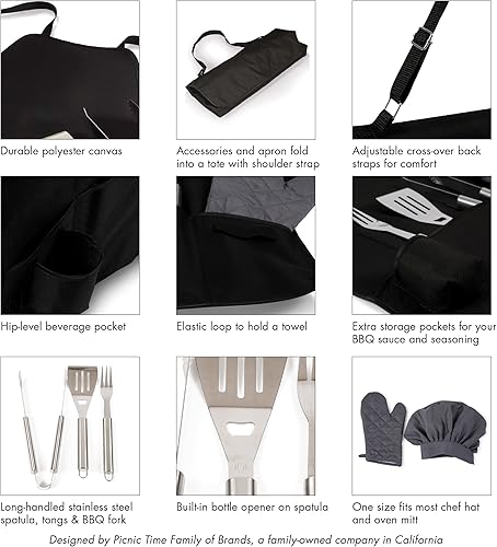 Miniatura 4 de Picnic TIME NFL BBQ Apron Tote Pro Grill Set