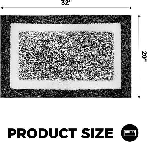 Miniatura 2 de COZY ISLAND Alfombra de baño, ultra suave y absorbente de agua, alfombra de baño, antideslizante, lavar a máquina, para bañera, ducha y baño (20 x