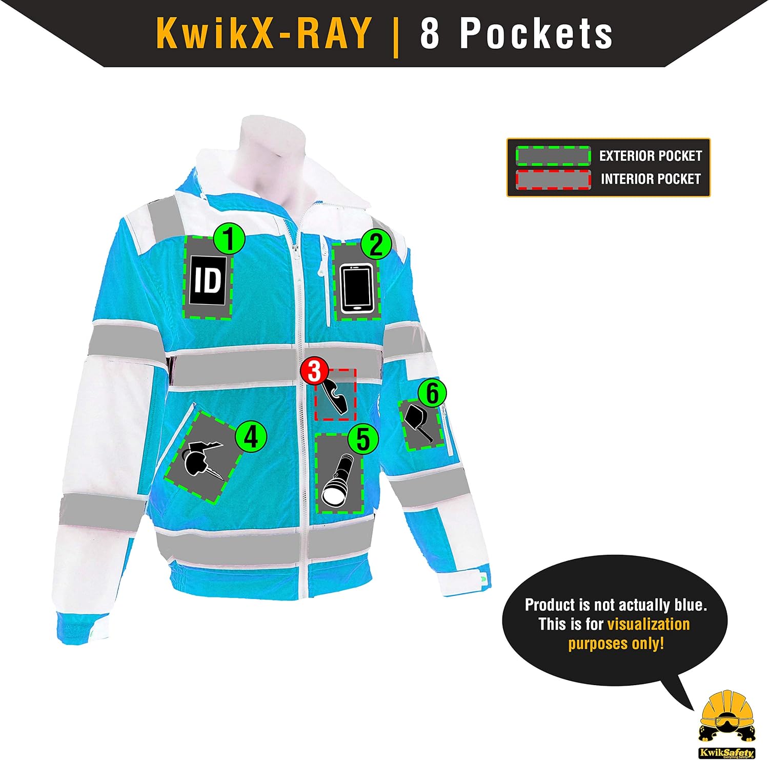 KwikSafety ENFORCER and UNIVERSE Bomber Safety Jacket Class 3 ANSI OSHA Standard & Premium Pattern | Small to 3XL : Tools & Home Improvement