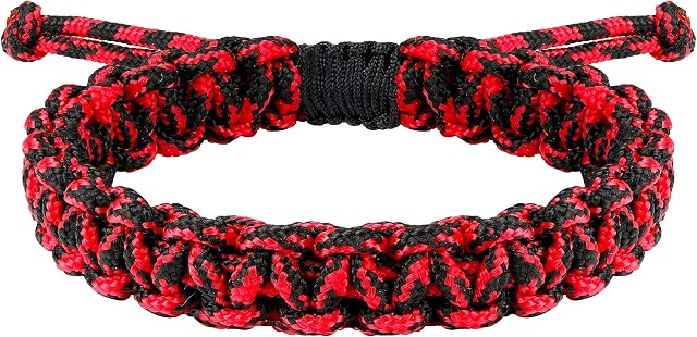 JENDEAR SHINE Men's Nautical Rope Bracelet, Hand Braided Paracord Thread Bracelet, Waterproof Adjustable Outdoor Surf Bracelet.