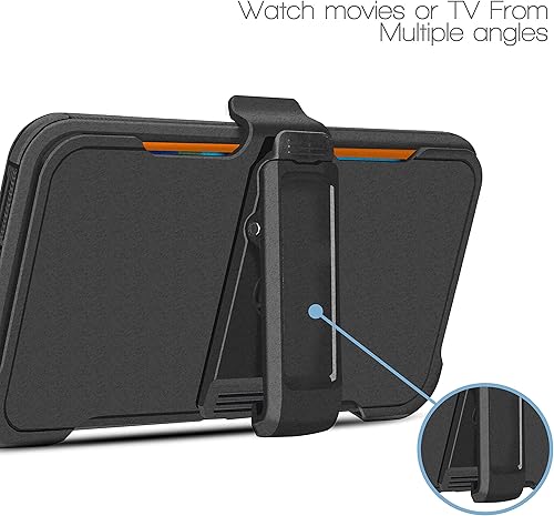 Miniatura 3 de Diseñada para Motorola Edge + Plus 2022, Moto Edge Plus 5G UW 2022, Moto Edge 30 Pro con protector de pantalla integrado, soporte giratorio con