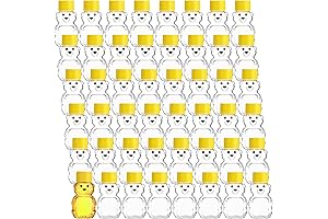 Adorable Bear-Shaped Honey Containers: Sweeten your Parties with 48 2 oz Bear Honey Bottles