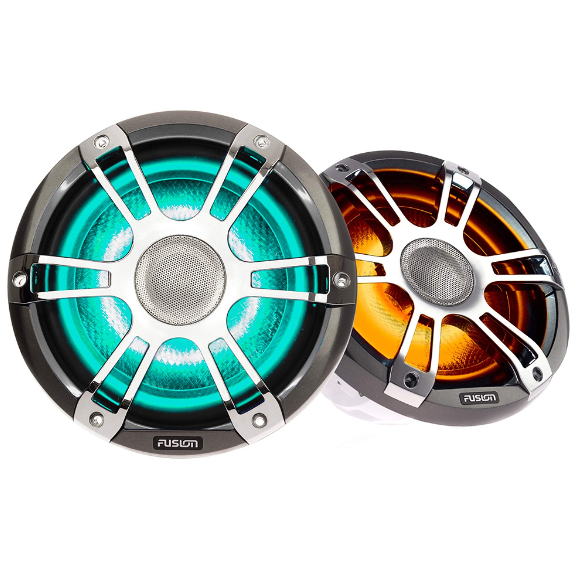 FUSION Signature Serie 3 Lautsprecher Lautsprechergröße 8,8 Zoll, LED-Beleuchtung Ja, CRGBW, Farbe Chrom/Grau