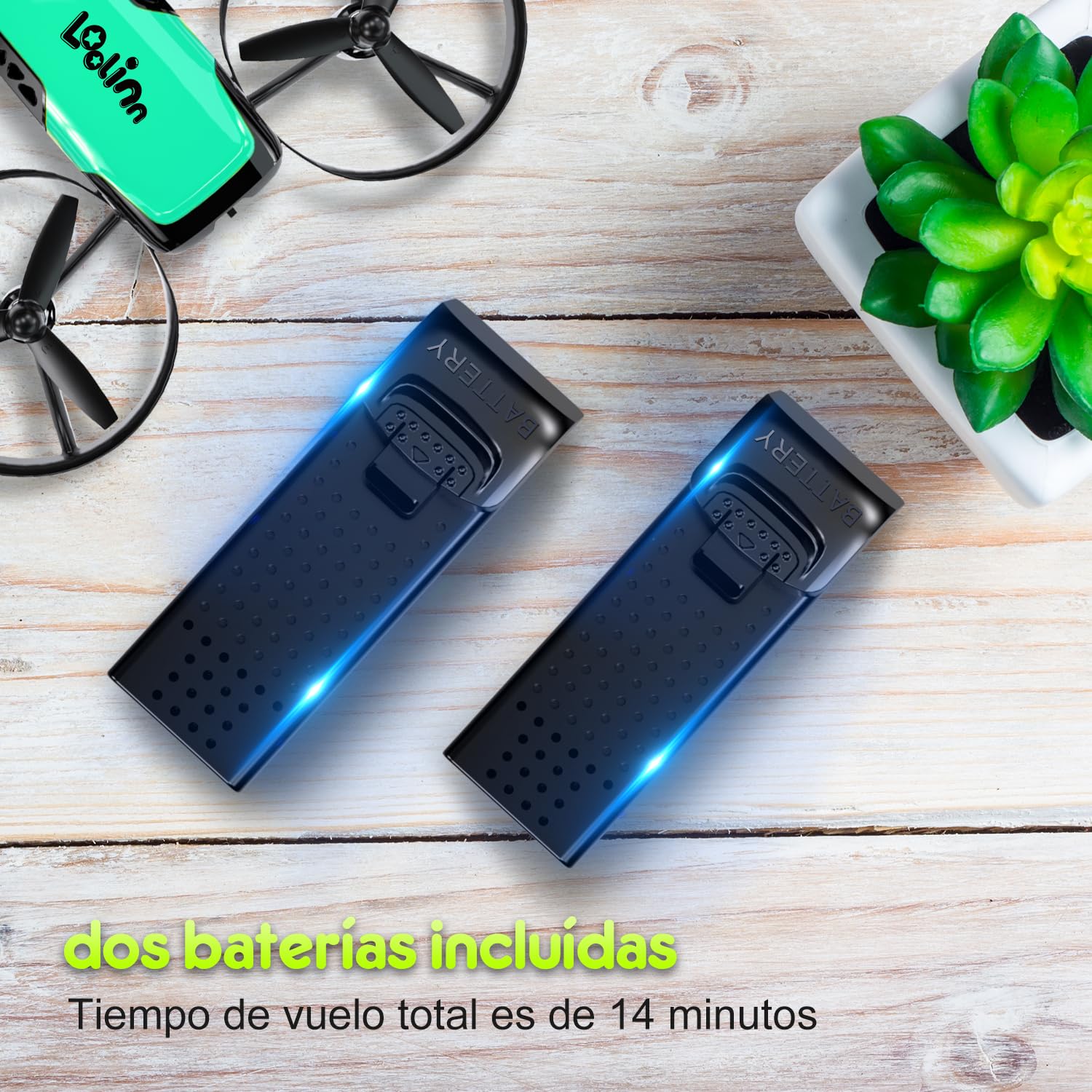Loolinn | Drones para Niños con Camara Ajustable (8+), Mini Dron con Fotos y Videos, Incluye Dos Baterias, Seguro Para Volar, Fácil De Volar, Certificación Aprobada C0 (Idea para Regalo)