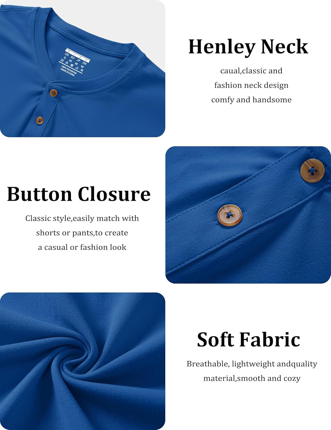 MAGCOMSEN Men's Henley Short Sleeve Shirt UPF 80+ Lightweight T-Shirts Moisture Wicking Tee Casual Summer Basic Solid Shirt - Image 5