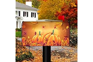 Fall Mailbox Covers Magnetic Pumpkin Leaf Thanksgivin Letter Post Box Cover Wrap...
