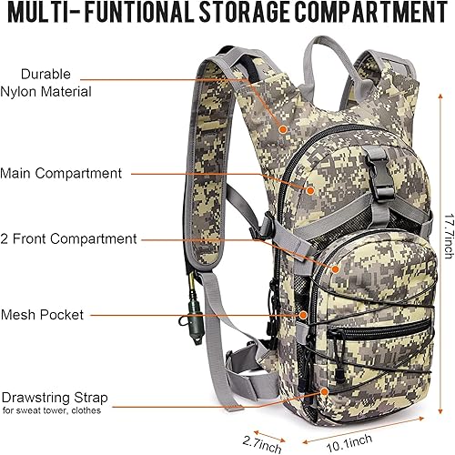 Miniatura 9 de G4Free Hydration Pack Sports Runner Hydration Backpack with 3L Bladder for Running Hiking Cycling Biking