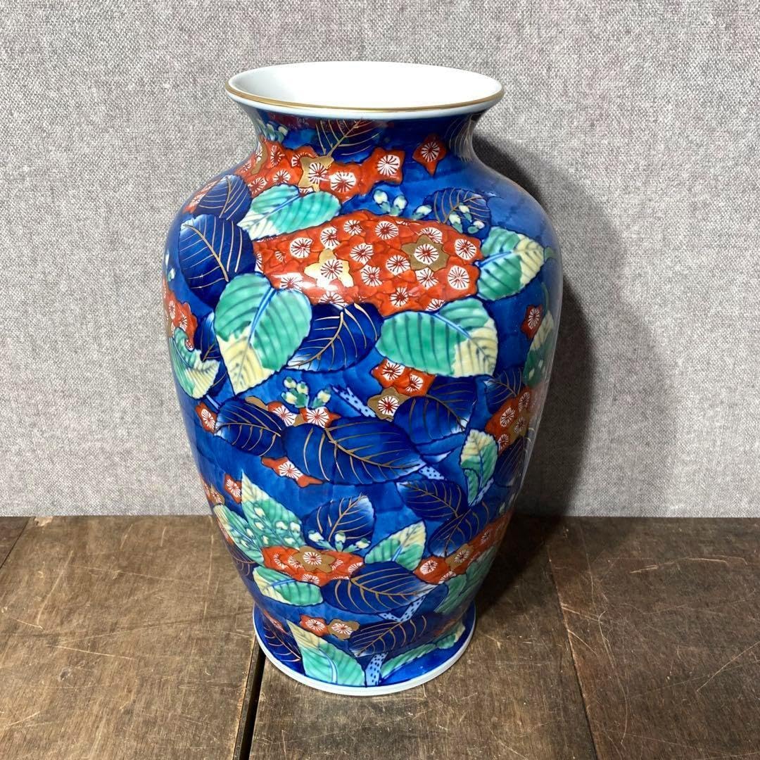 Amazon.co.jp: 有田焼 花舟 作 紫陽花図 花瓶 : ホーム＆キッチン