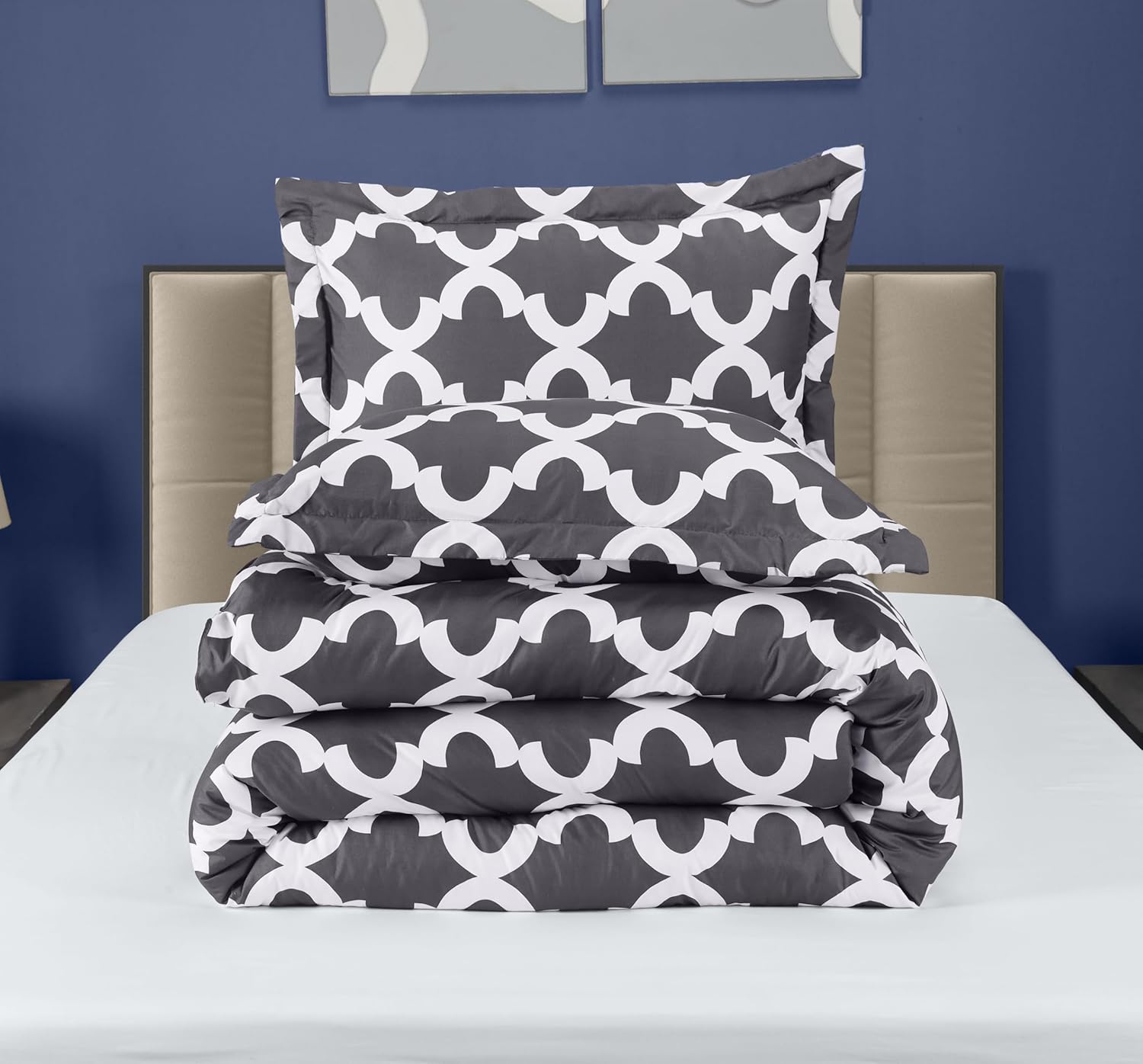 Queen Comforter Set 3 Piece Grey by Utopia Bedding, Printed Comforters Queen Size, Bedding Comforters Sets, Down Alternative Soft Bed Set, 1 Comforter (88 x 88 inches) 2 Pillow Shams (20 x 26 inches) - Image 5
