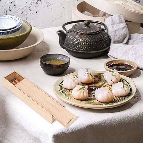 Miniatura 3 de Cabilock Elegante cubierta deslizante cuchillo tenedores caja de almacenamiento palillos caja cubiertos cajón organizador bambú vajilla