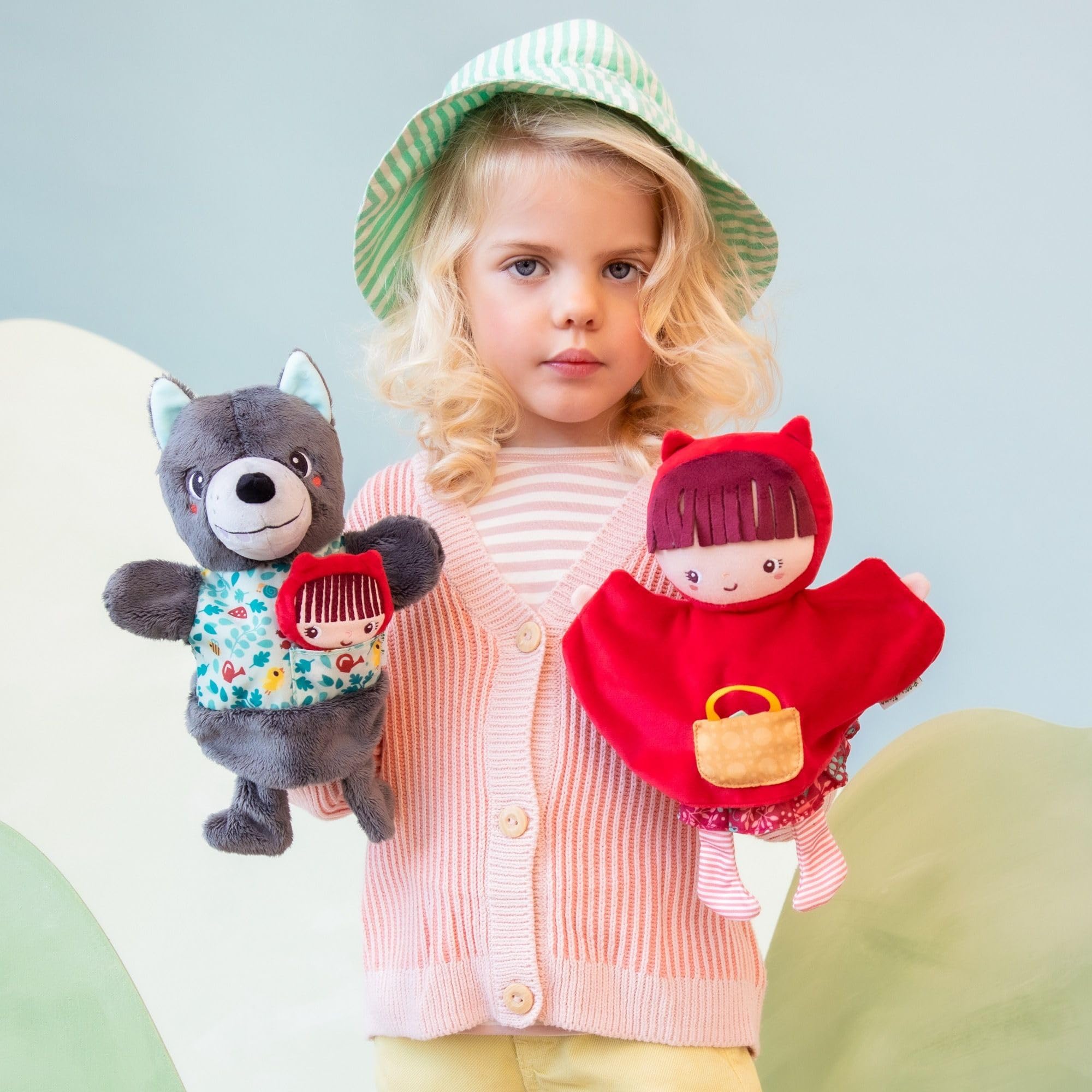 Lilliputiens - Handpuppe Rotkäppchen - Interaktives Spielzeug für Kinder - Perfekt, um das bekannte Märchen und andere Geschichten zu erzählen - Fördert Fantasie und Kreativität - Ab 2 Jahren