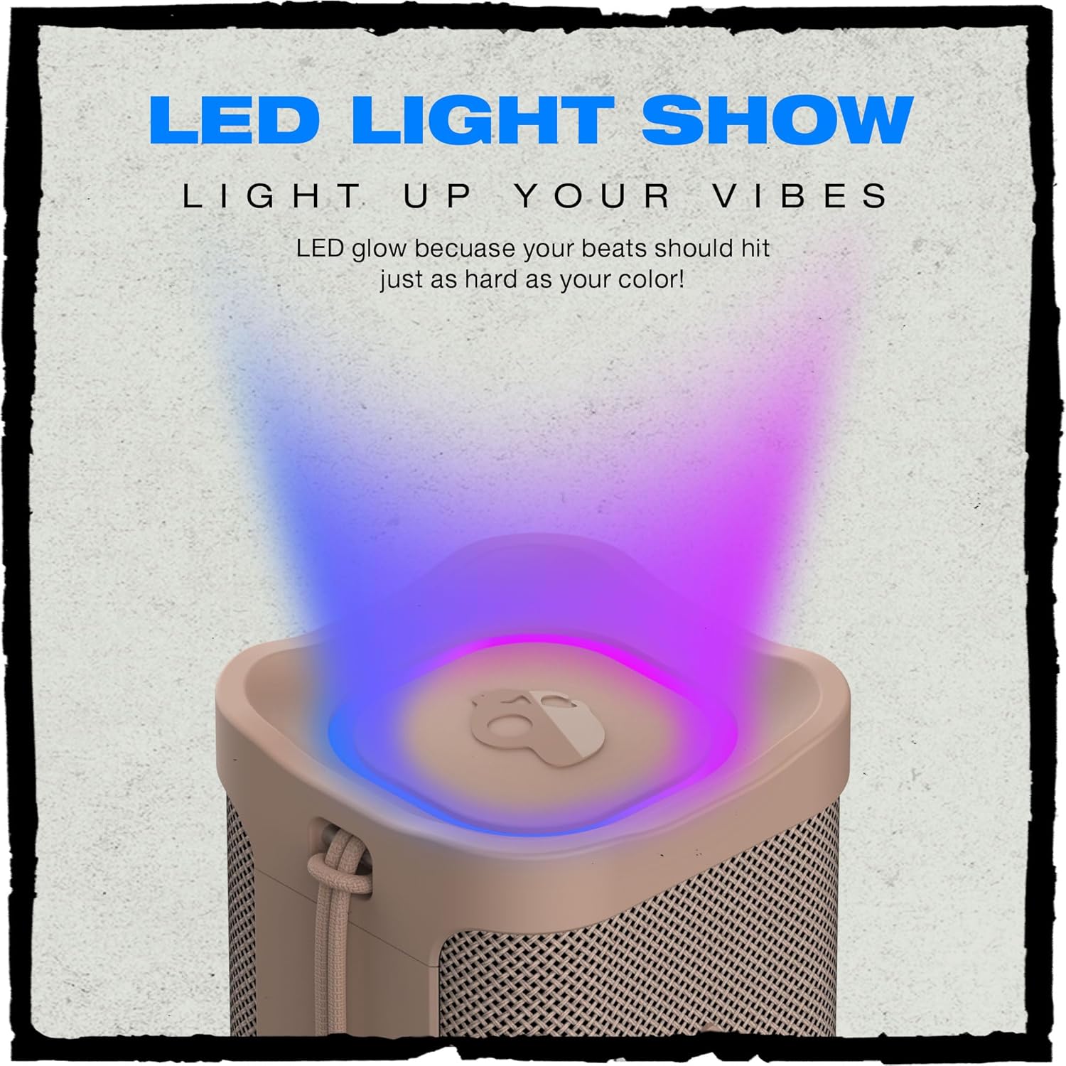 Skullcandy Terrain XL 2 Wireless Bluetooth Speaker, IPX7 Water Resistant, 18H Battery, Multi-Link, LED Light Show, Lightweight & Portable (Tan) - Image 5