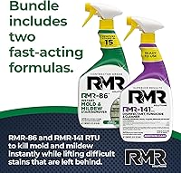 Vista 3 de RMR Brands Paquete de eliminación de moho y manchas de bricolaje, kit completo de eliminación de moho y prevención de moho, aerosol desinfectante