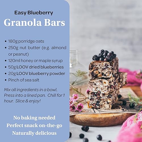 Miniatura 6 de LOOV Arándanos secos orgánicos silvestres, sin azúcar añadido, sin aceite añadido, 4 onzas, arándanos liofilizados orgánicos de bosques nórdicos,