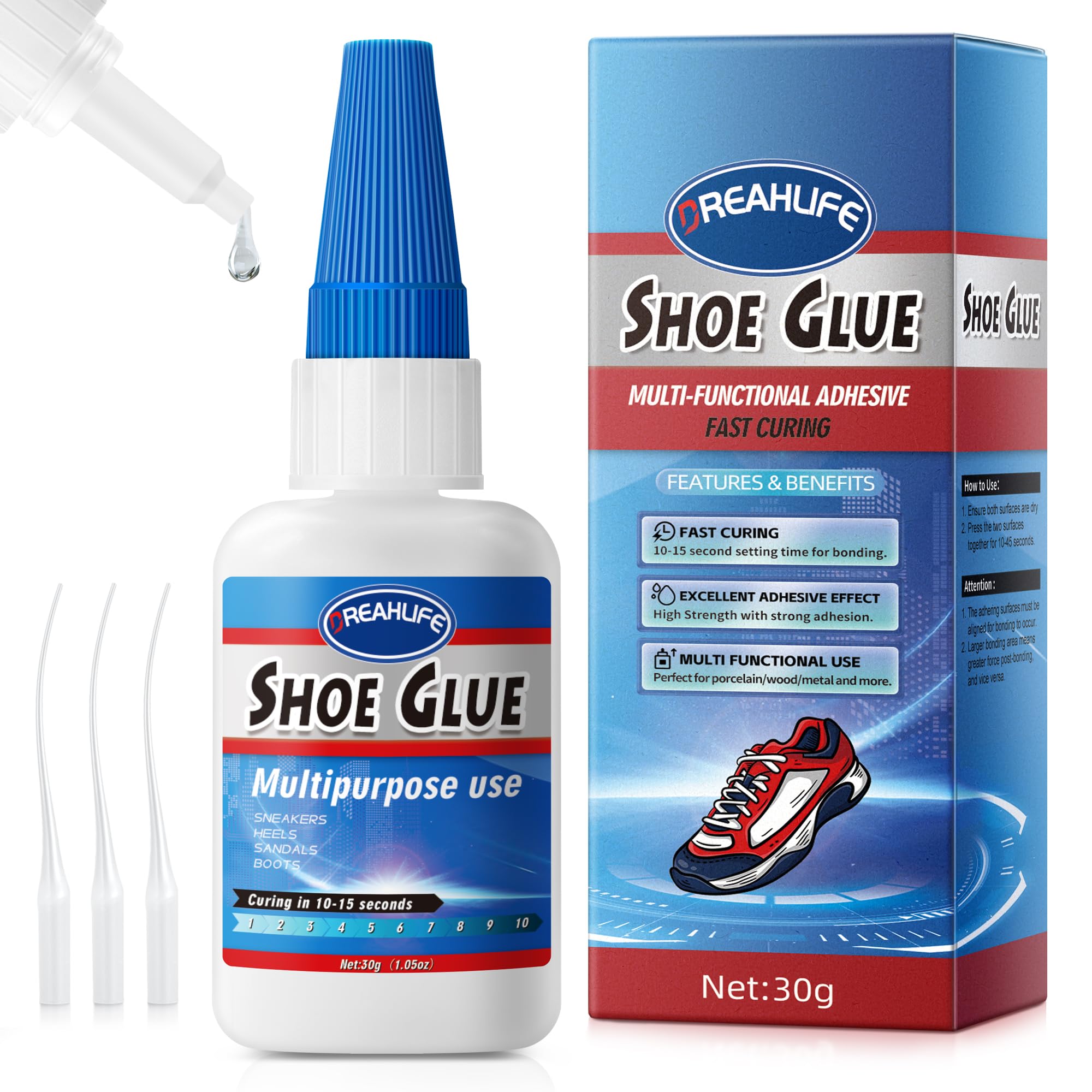 Super Glue for Shoe Repair Heavy Duty, Ideal for Soles, Boots, Sneakers,  Heels Sandals 30g