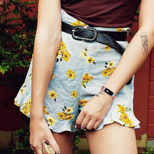 Miniatura 7 de Mi Band 3 pulsera elástica, 5.3 "-8.3" correa ajustable transpirable suave de nylon banda elástica de reemplazo con marco de metal compatible con Mi