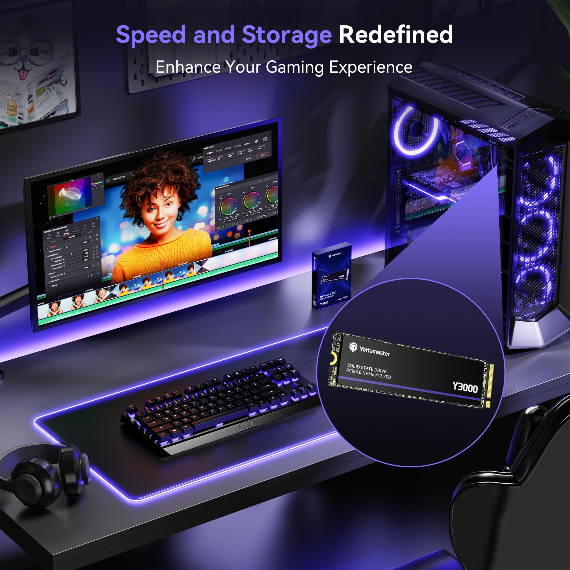 Amazon.in: Buy Yottamaster Y3000 NVMe SSD 1TB PCIe Gen4 M.2