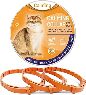 EHY 3 Pack Coleira calmante para gatos, Coleira de feromonas para gatos Alívio eficiente da ansiedade dos gatos até 180 dias, Tratamentos calmantes para gatos, Coleira calmante para gatos, Coleira de feromonas para gatos, Relaxante para a ansiedade dos gatos (Laranja)